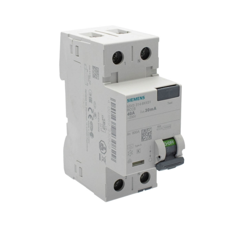 Siemens 5SV3314-6KK01 Interruptor diferencial con retardo 2P 40A A 30mA 230V
