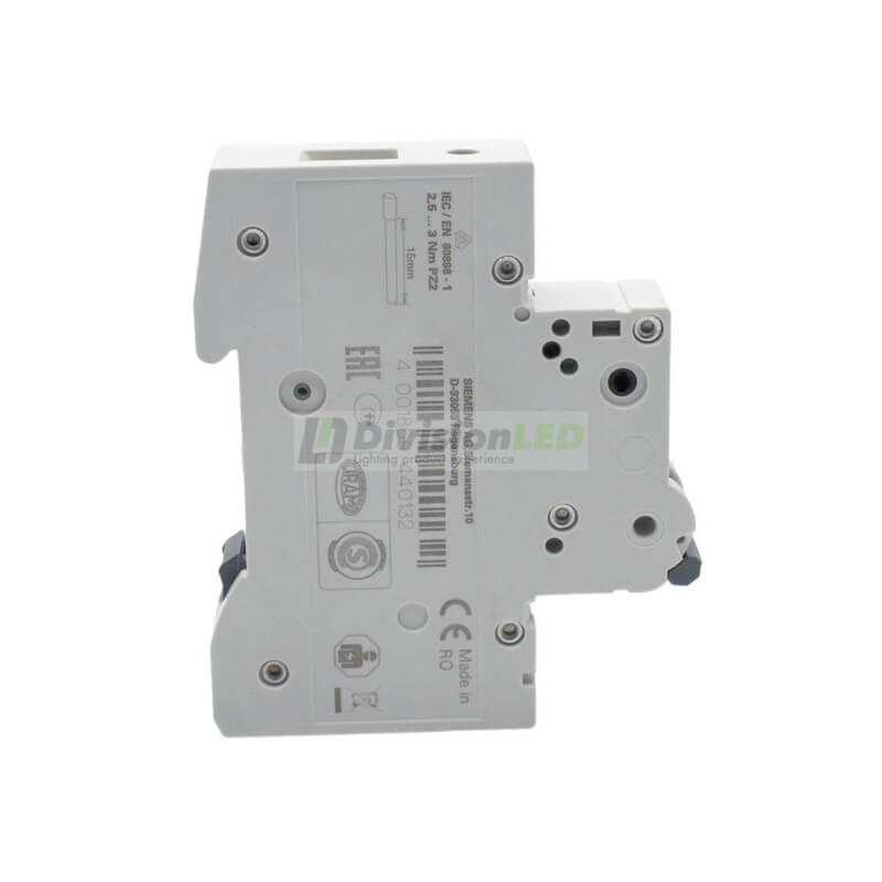 Siemens 5SL4106-7 Interruptor magnetotérmico 1P 6A C 10kA 230/400V