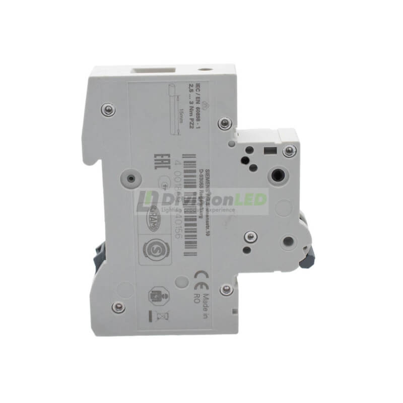 Siemens 5SL4110-7 Interruptor magnetotérmico 1P 10A C 10kA 230/400V