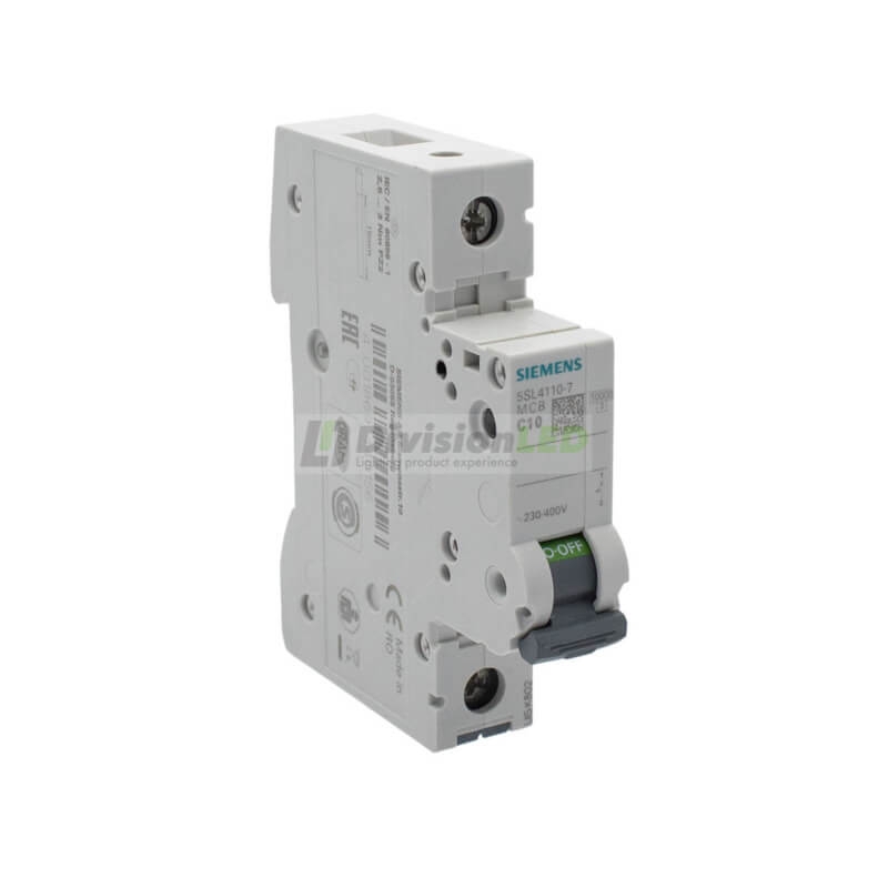 Siemens 5SL4110-7 Interruptor magnetotérmico 1P 10A C 10kA 230/400V
