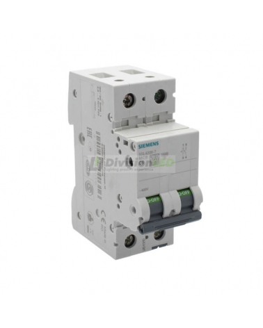 Siemens 5SL4206-7 Interruptor magnetotérmico 2P 6A C 10kA 400V