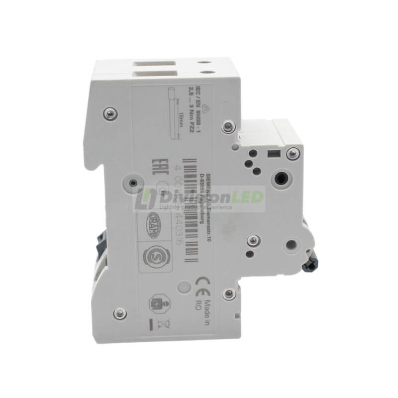 Siemens 5SL4206-7 Interruptor magnetotérmico 2P 6A C 10kA 400V
