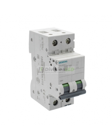 Siemens 5SL4225-7 Interruptor magnetotérmico 2P 25A C 10kA 400V