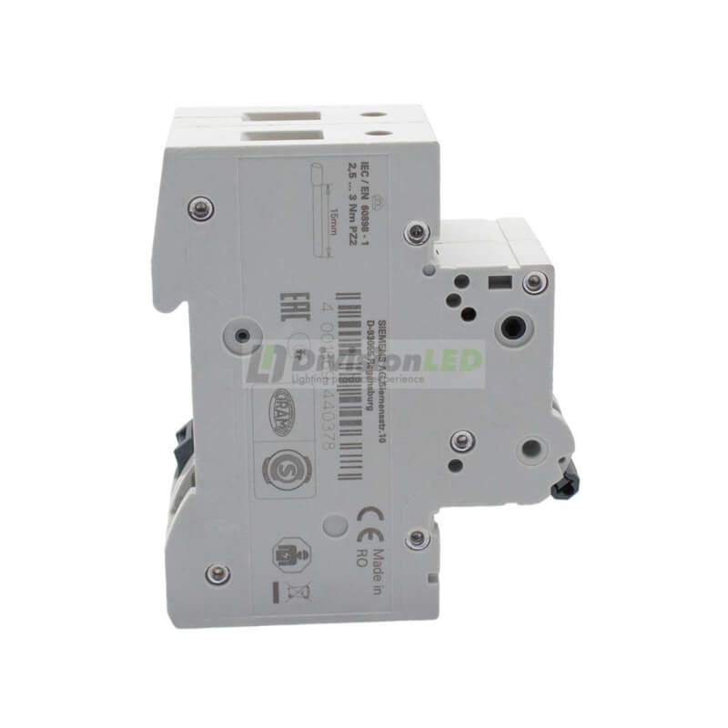 Siemens 5SL4225-7 Interruptor magnetotérmico 2P 25A C 10kA 400V