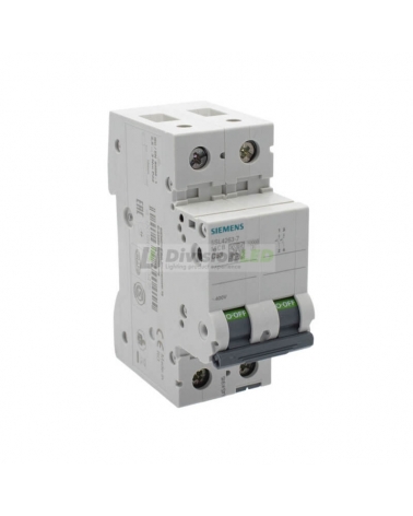 Siemens 5SL4263-7 Interruptor magnetotérmico 2P 63A C 10kA 400V