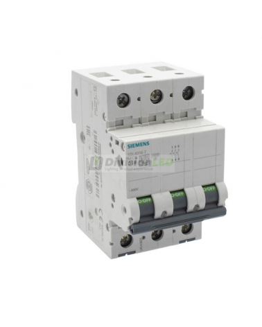 Siemens 5SL4316-7 Interruptor magnetotérmico 3P 16A C 10kA 400V