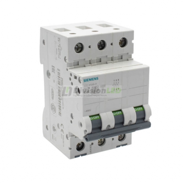 Siemens 5SL4320-7 Interruptor magnetotérmico 3P 20A C 10kA 400V