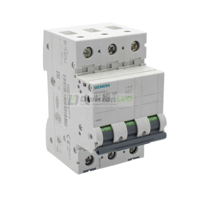 Siemens 5SL4325-7 Interruptor magnetotérmico 3P 25A C 10kA 400V