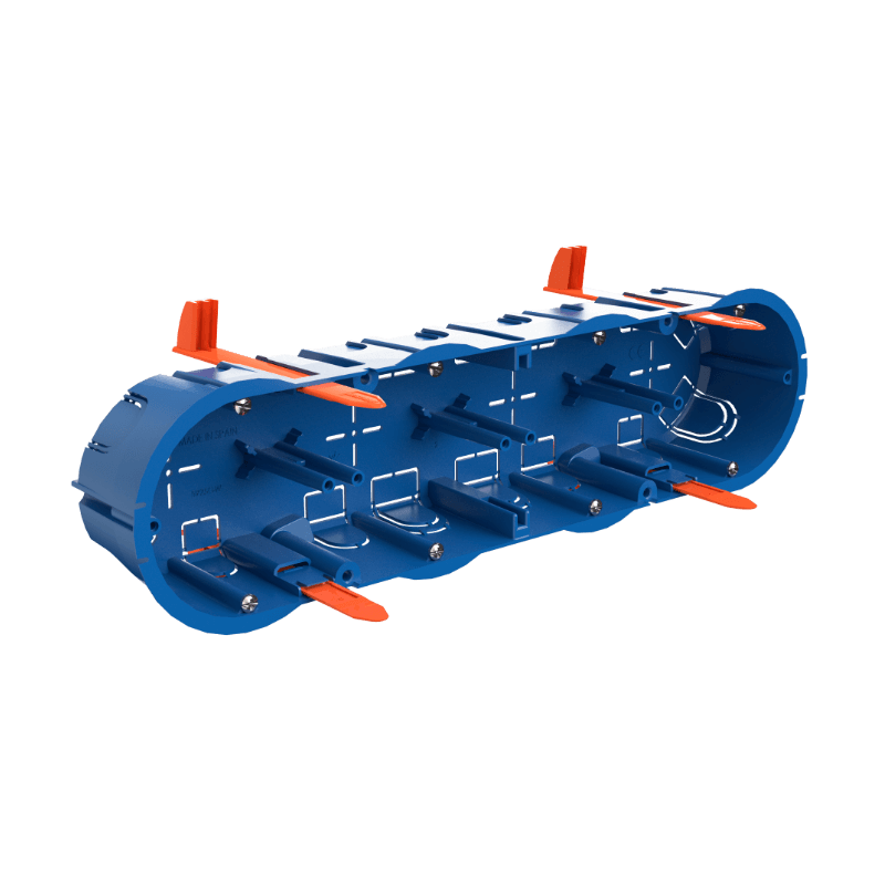 SOLERA 5925GW Caja de mecanismos de empotrar en tabique hueco 4 elementos bridas 281x68x46mm