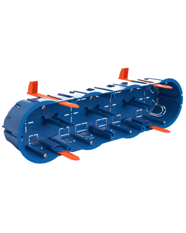 SOLERA 5925GW Caja de mecanismos de empotrar en tabique hueco 4 elementos bridas 281x68x46mm