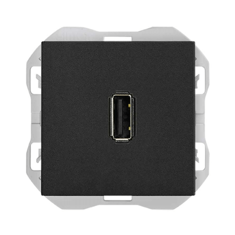 SIMON 20000090-098 Conector USB datos tipo A negro mate SIMON 270