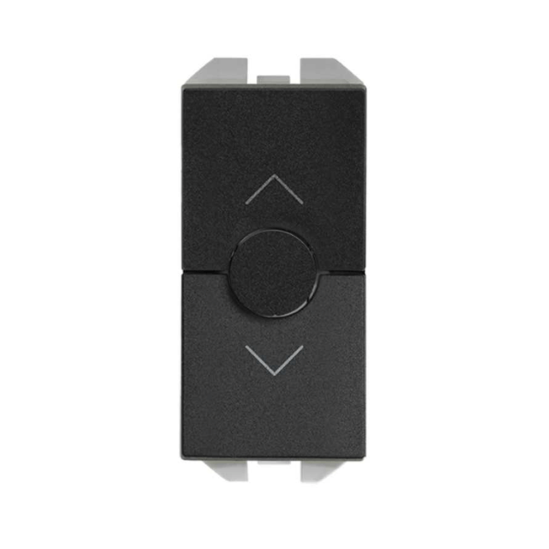 SIMON 20001333-098 Interruptor de persianas con 3 posiciones y módulo estrecho negro mate SIMON 270