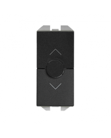 SIMON 20001333-098 Interruptor de persianas con 3 posiciones y módulo estrecho negro mate SIMON 270