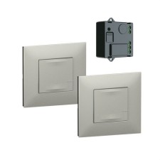 LEGRAND 741850 pack micromodulo + 2 comandos iluminacion aluminio VALENA NEXT WITH NETATMO
