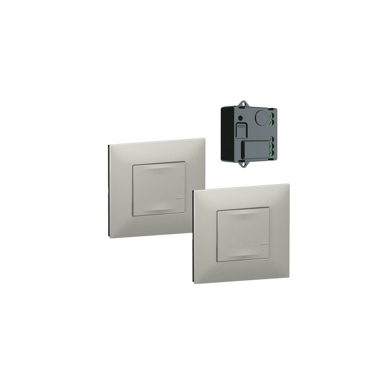 LEGRAND 741850 pack micromodulo + 2 comandos iluminacion aluminio VALENA NEXT WITH NETATMO