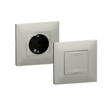 LEGRAND 741854 pack base de corriente 2P+T+comando aluminio VALENA NEXT WITH NETATMO