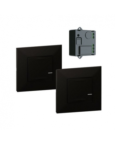 LEGRAND 741880 pack micromodulo + 2 comandos iluminacion dark VALENA NEXT WITH NETATMO