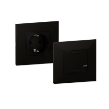 LEGRAND 741884 base de corriente 2P+T+comando dark VALENA NEXT WITH NETATMO
