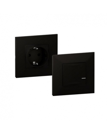 LEGRAND 741884 base de corriente 2P+T+comando dark VALENA NEXT WITH NETATMO