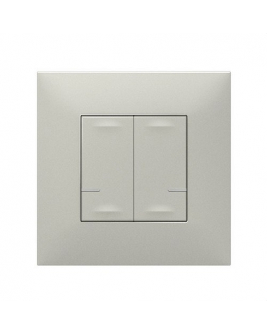 LEGRAND 741842 comando doble iluminacion aluminio VALENA NEXT WITH NETATMO