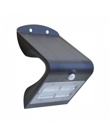 Foco solar sensor 3.2W IP44 negro - ¡descúbrelo en 360°! - DivisionLED