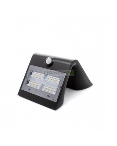 Foco solar sensor 3.2W IP44 negro - ¡descúbrelo en 360°! - DivisionLED