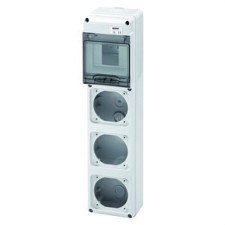 GEWISS GW68001N cuadro q-din5 3 bases 16A IP65