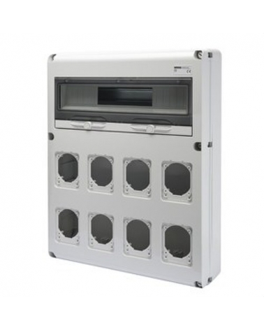 GEWISS GW68013N cuadro q-din20 8 bases 16 32a IP65