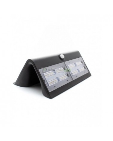 Foco solar sensor 6.8W IP44 negro - ¡descúbrelo en 360°! - DivisionLED