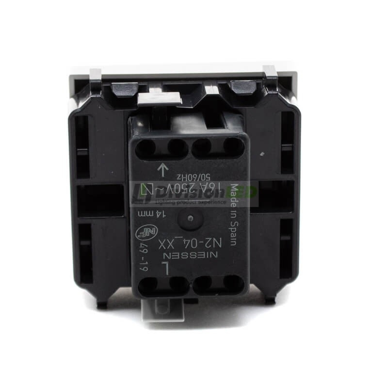 Pulsador grabado luz Niessen Zenit N2204.2 BL modulo ancho blanco