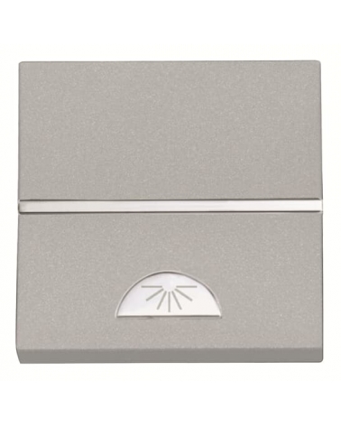 Niessen Zenit N2204.2 PL Pulsador grabado luz modulo ancho plata