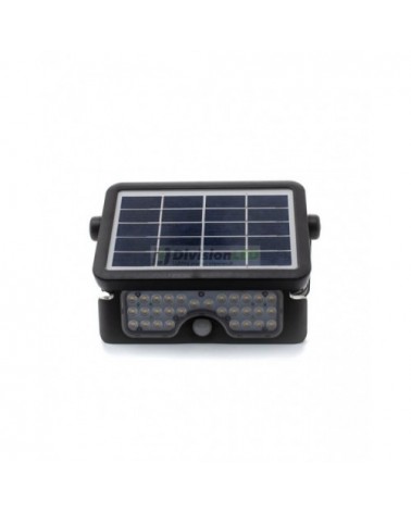 Foco solar sensor 5W IP65 negro - ¡descúbrelo en 360°! - DivisionLED