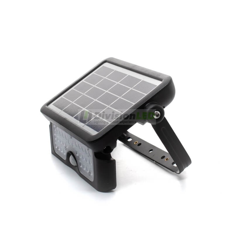 Foco solar sensor 5W IP65 negro - ¡descúbrelo en 360°! - DivisionLED