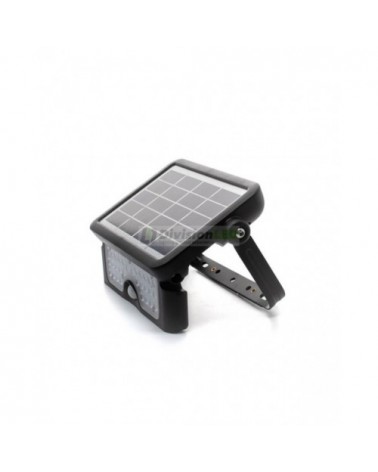 Foco solar sensor 5W IP65 negro - ¡descúbrelo en 360°! - DivisionLED