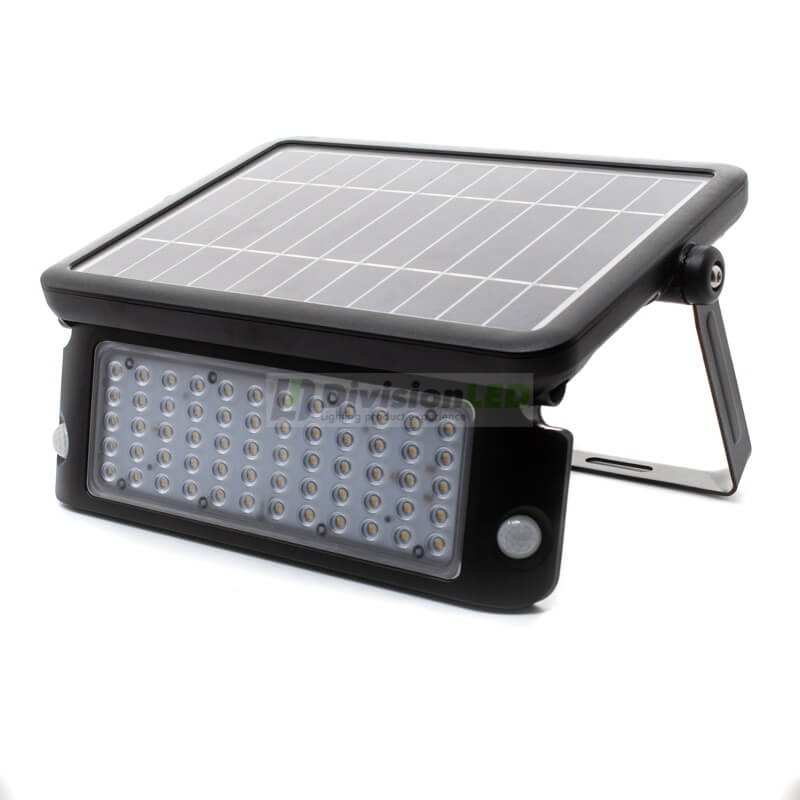 Foco solar sensor 10W IP65 negro - ¡descúbrelo en 360°! - DivisionLED