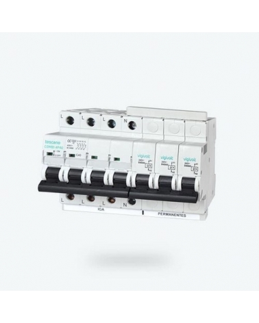 TOSCANO 10002385 Protector sobretensión permanente EN50550 COMBI 4P63 POP