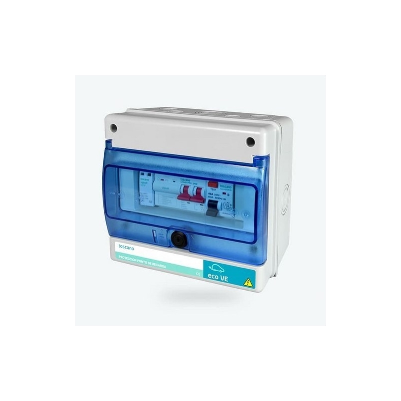 TOSCANO 10003006 Cuadro de mando y protección ECO-VE-PRO-2P32 T15 recarga vehículo eléctrico