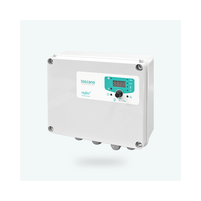 TOSCANO 10000169 Módulo VIGILEC MINI V1N con 1 bomba multiusos monofásico/trifásico 12A