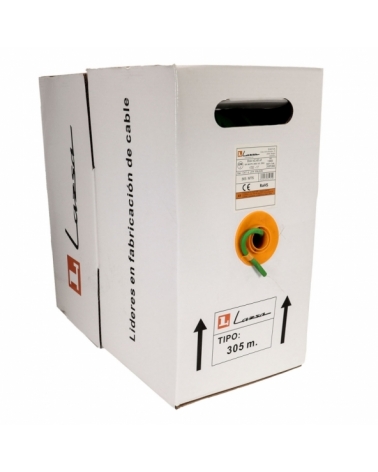 LAZSA 3187 U/UTP6 AWG24 Cu Cubierta FRLSZH verde. CPR Eca. Caja 305 m.