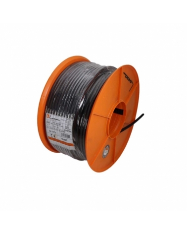 LAZSA 4514 Coaxial antena TV ICT2 Aluminio 1.1 Cu/5 PEE/7mm RLSZH+UV Negro CPR Dca.Rollo 100 m