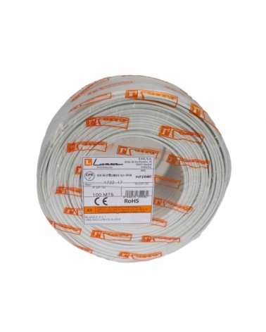 Cable Paralelo blanco polarizado 2x1mm Rollo 100m P-LP10 LAZSA 6023