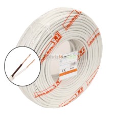Cable portero automático 2 hilos 0,9mm blanco Rollo 100m LAZSA 6404