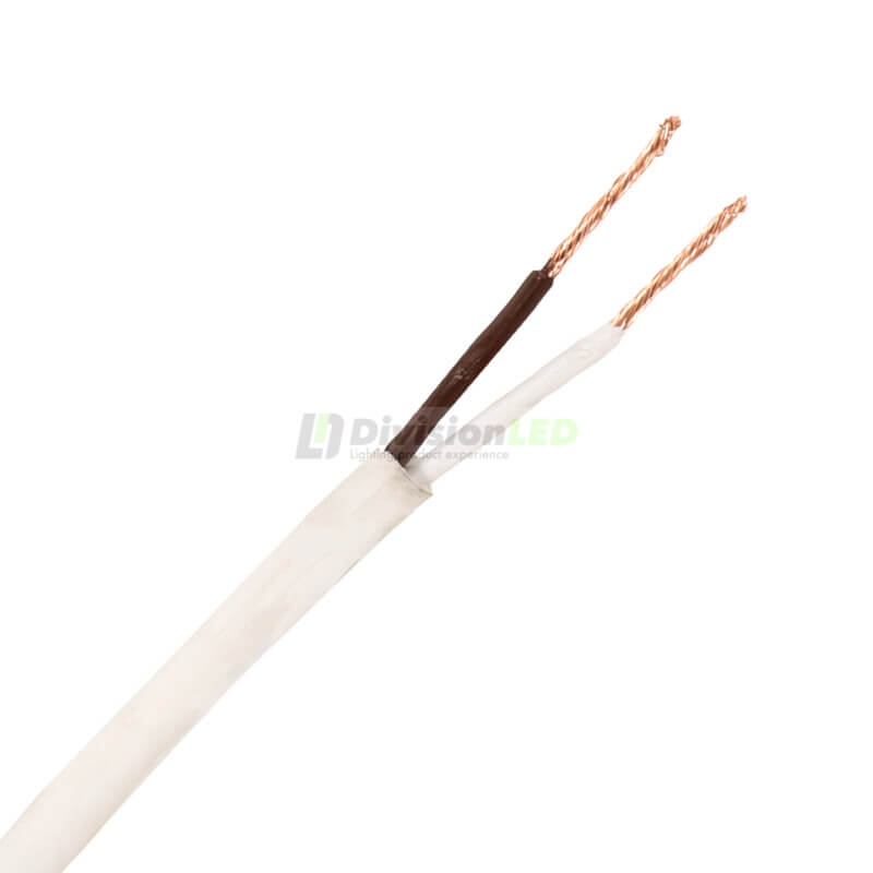 Cable portero automático 2 hilos 0,9mm blanco Rollo 100m LAZSA 6404