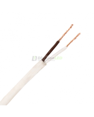 Cable portero automático 2 hilos 0,9mm blanco Rollo 100m LAZSA 6404