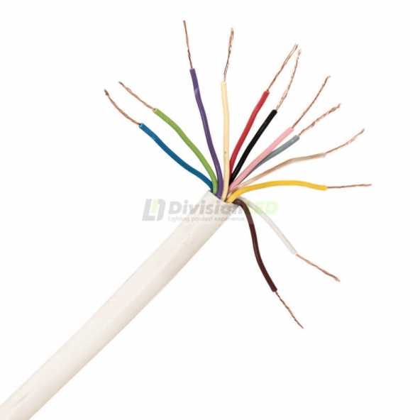 LAZSA 6712 Cable portero 12x0.22 mm²  funda PVC blanca. CPR Eca Rollos 100 mts.