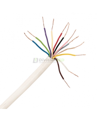 Cable portero automático 12 hilos 0,22mm blanco Rollo 100m LAZSA 6712