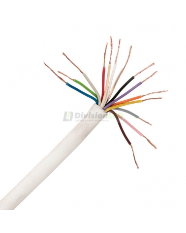 Cable portero automático 14 hilos 0,22mm blanco Rollo 100m LAZSA 6714