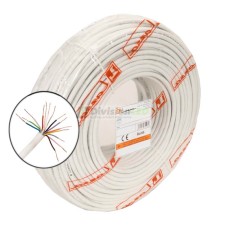 Cable portero automático 14 hilos 0,22mm blanco Rollo 100m LAZSA 6714