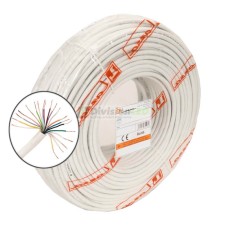 Cable portero automático 20 hilos 0,22mm blanco Rollo 100m LAZSA 6720