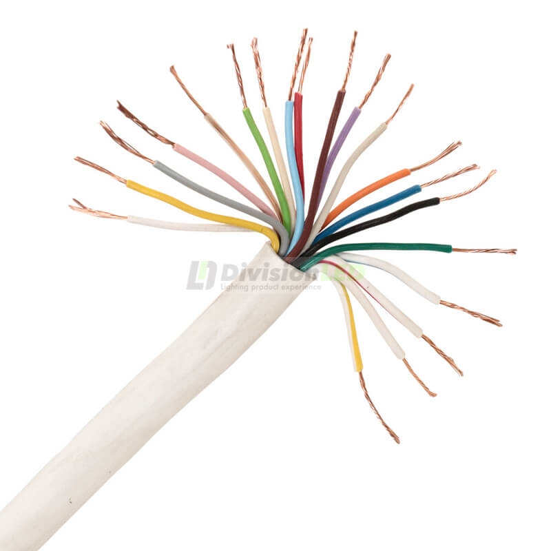 Cable portero automático 20 hilos 0,22mm blanco Rollo 100m LAZSA 6720